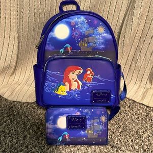 The Little Mermaid mini backpack and wallet set